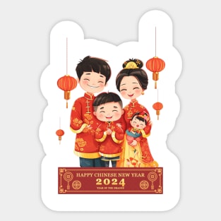 Chinese New Year Family: Dragon's Joyful Reunion! Sticker